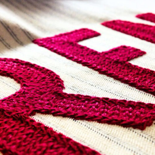 ricamo punto catenella